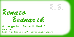 renato bednarik business card